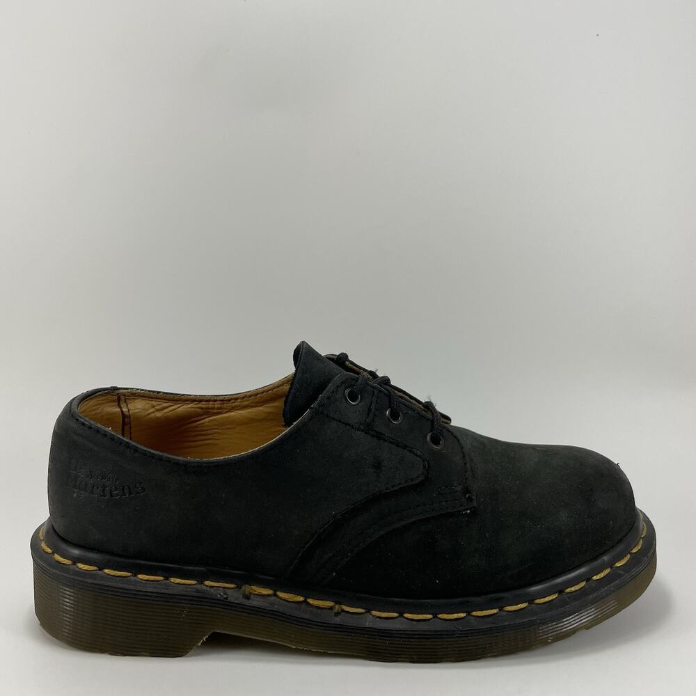Dr. Doc Martens 8168 Oxford Shoes Womens Size 6 Black Suede Made in England